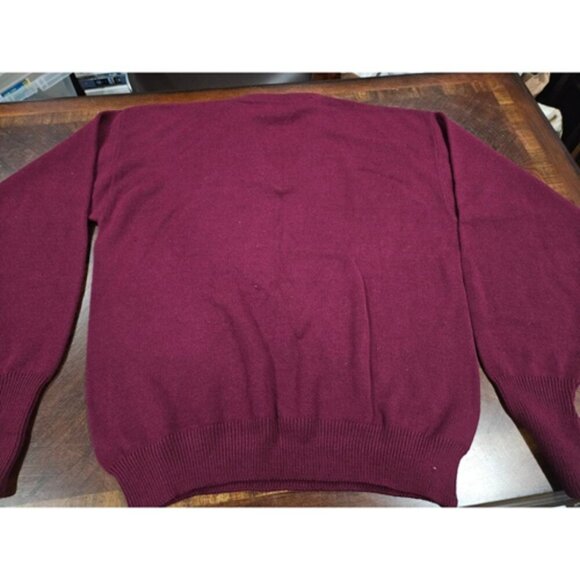 Vintage Lord Jeff Fine Wool Red Sweater Women's Size L V neck - Picture 5 of 5